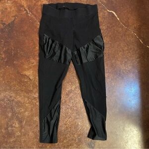Torrid Black Leggings with Shiny Panels